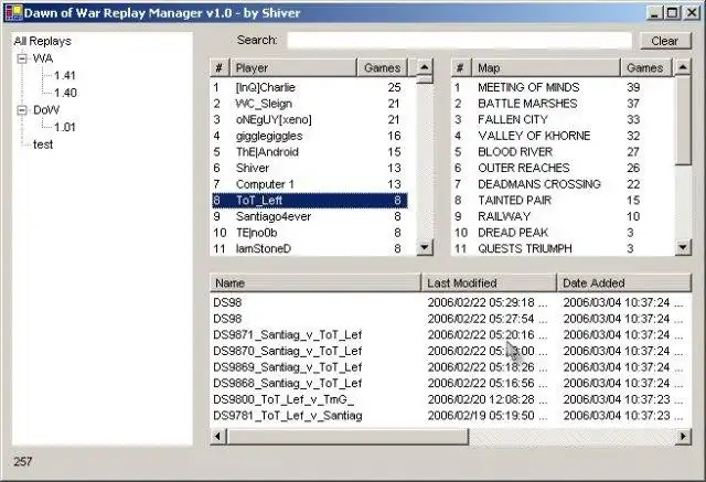 قم بتنزيل أداة الويب أو تطبيق الويب Dawn of War Replay Manager للتشغيل في Windows عبر الإنترنت عبر Linux عبر الإنترنت