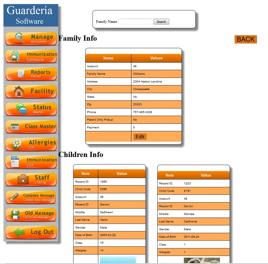 Download web tool or web app DayCare Facility Management Tool