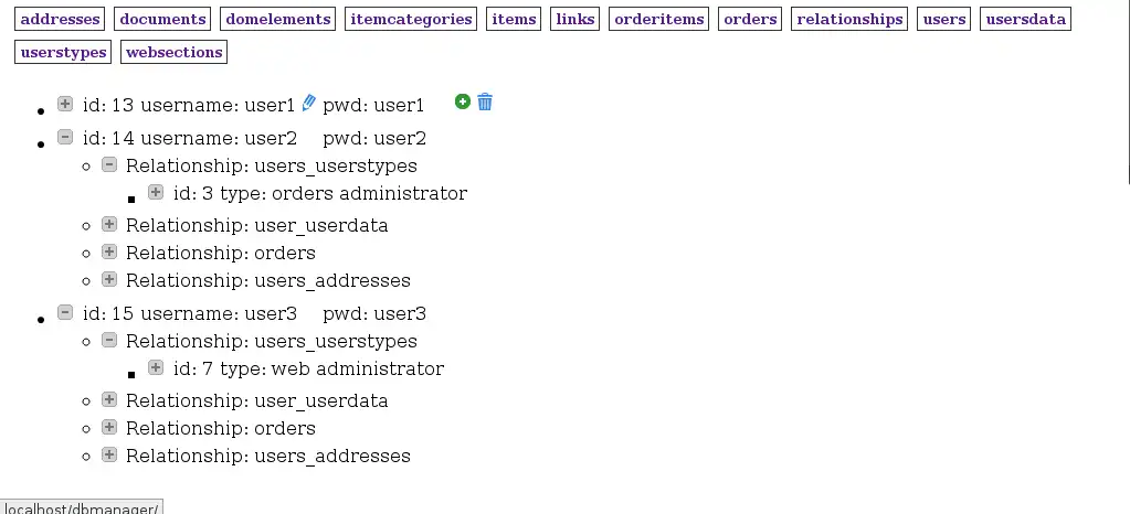 Download webtool of webapp DbManager