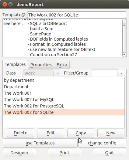 Download web tool or web app DBReport