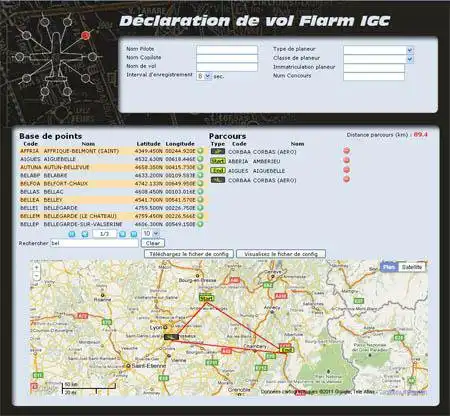 Download web tool or web app Déclaration de vol à voile Flarm IGC to run in Windows online over Linux online