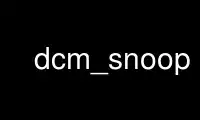 Run dcm_snoop in OnWorks free hosting provider over Ubuntu Online, Fedora Online, Windows online emulator or MAC OS online emulator