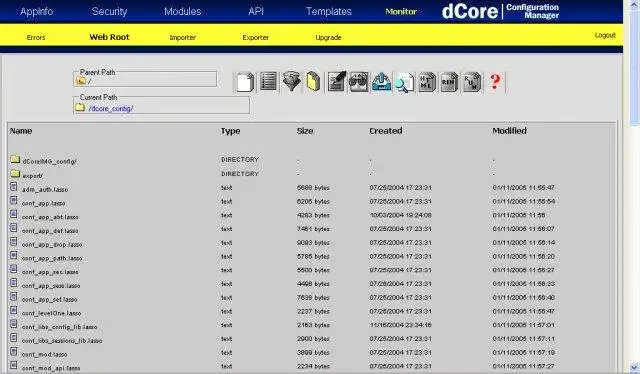 Download web tool or web app dCore