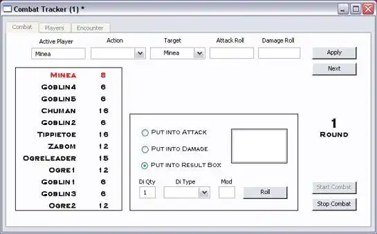 Download web tool or web app DD Combat Tracker