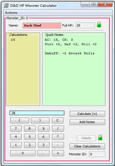 Download web tool or web app DD HP Monster Calculator to run in Linux online