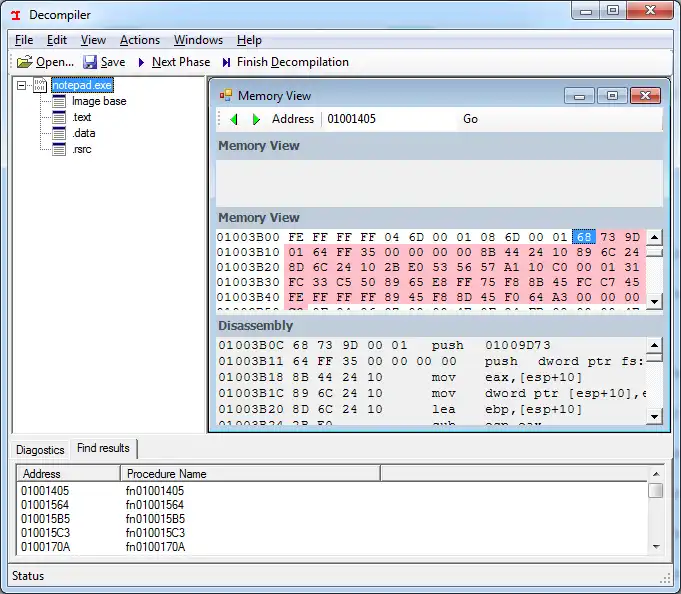 Download web tool or web app Decompiler