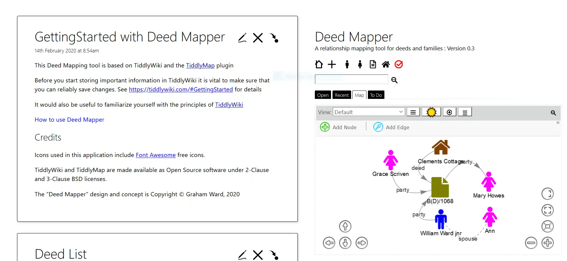 Download web tool or web app Deed Map