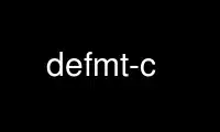 قم بتشغيل defmt-c في مزود استضافة OnWorks المجاني عبر Ubuntu Online أو Fedora Online أو محاكي Windows عبر الإنترنت أو محاكي MAC OS عبر الإنترنت