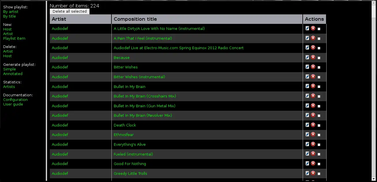 Web aracını veya web uygulamasını indirin Def Playlist Manager