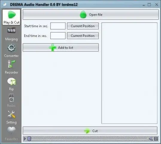 Download web tool or web app DEGMA Audio Handler