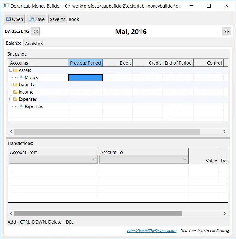 Download web tool or web app DekarLab Money Builder