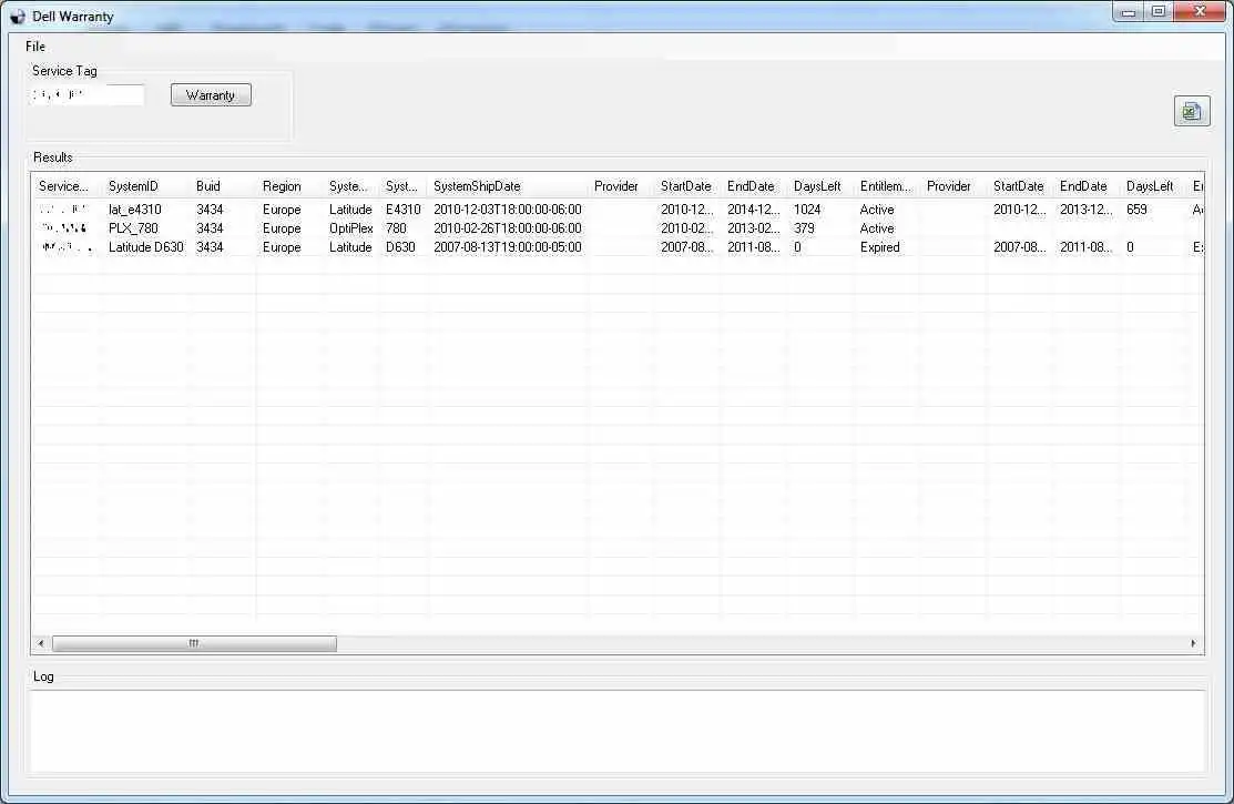 Download webtool of web-app Dell Warranty Toolkit