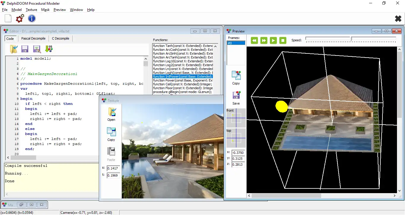 Scarica lo strumento web o l'app web DelphiDoom Procedural Modeler