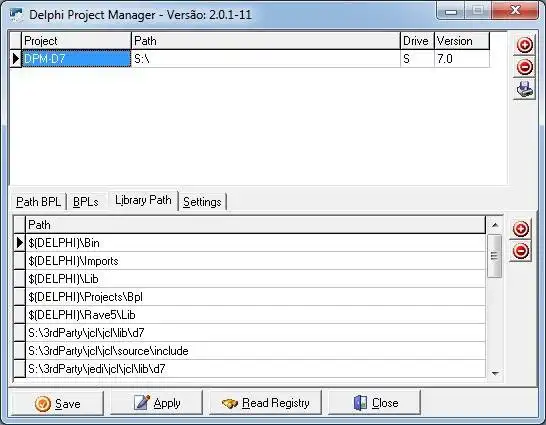 Baixe a ferramenta ou aplicativo da web Delphi Project Manager