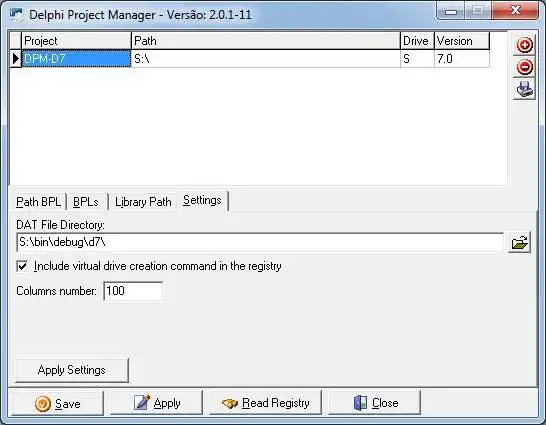 Mag-download ng web tool o web app Delphi Project Manager