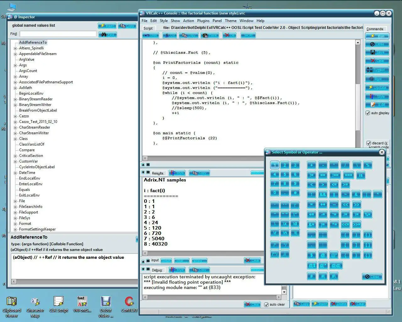 Download web tool or web app Delphi - VRCalc++ OOSL (Script) and more