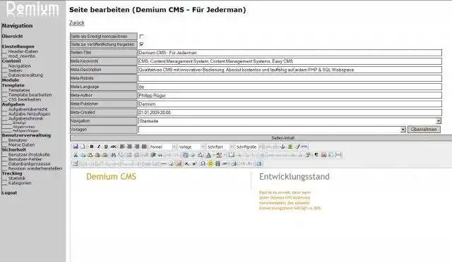 Download web tool or web app Demium CMS