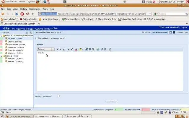 Download web tool or web app Descriptive Examination System(DES)