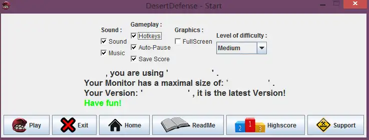 Download web tool or web app Desert Defense to run in Linux online