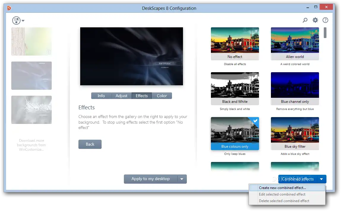 Descargue la herramienta web o la aplicación web DeskScapes 8
