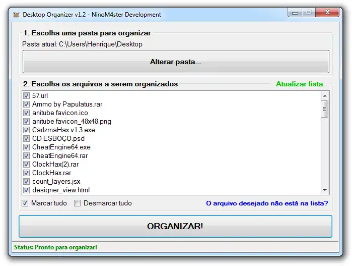 Download web tool or web app Desktop Organizer