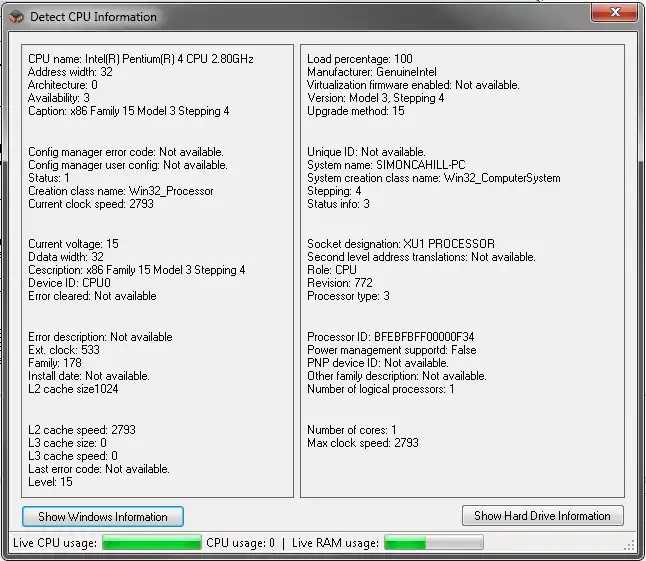 Laden Sie das Web-Tool oder die Web-App DetectCPU herunter