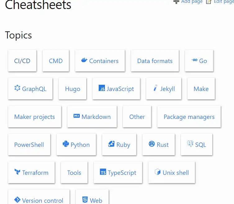 Download webtool of webapp Dev Cheatsheets