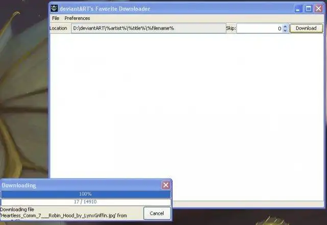 ดาวน์โหลดเครื่องมือเว็บหรือเว็บแอป deviantART Favorites Downloader