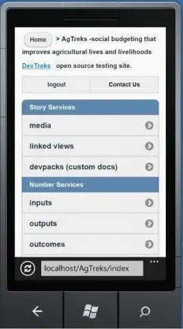 Download web tool or web app DevTreks