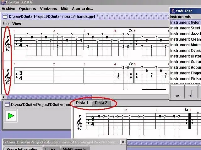 Download web tool or web app DGuitar: a Guitar Pro viewer, player