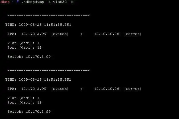 Download web tool or web app dhcpdump2