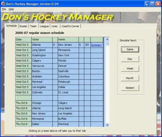 Baixe a ferramenta ou aplicativo da web DHM: Dons Hockey Manager para rodar no Windows online no Linux online