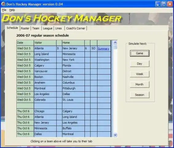 Download web tool or web app DHM : Dons Hockey Manager to run in Windows online over Linux online