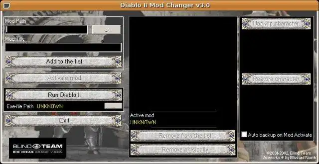 Download web tool or web app Diablo II Mod Changer to run in Windows online over Linux online