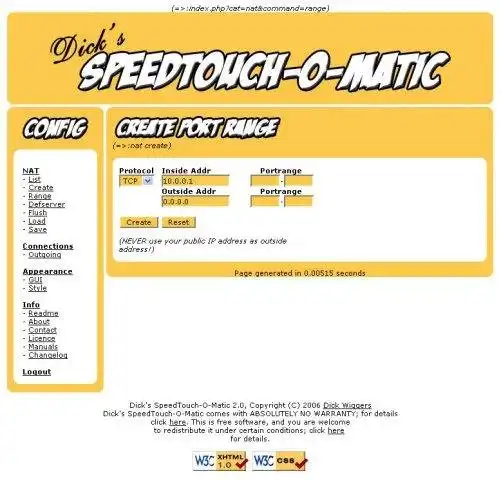 Загрузите веб-инструмент или веб-приложение Dicks SpeedTouch-O-Matic