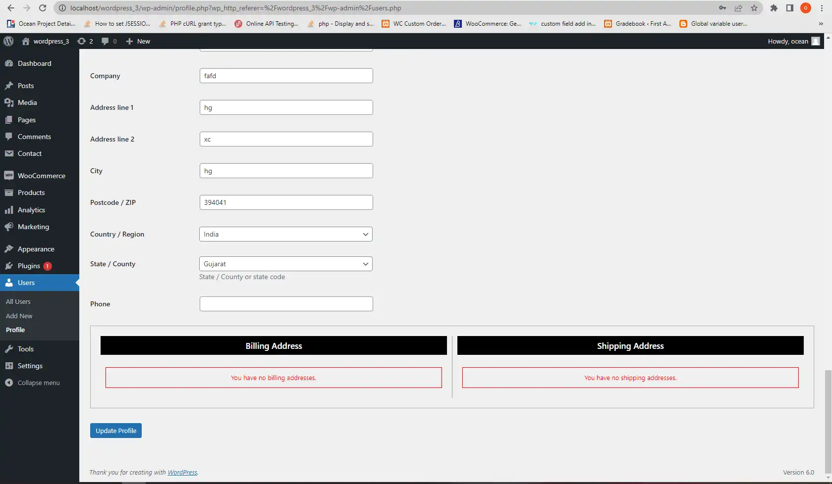 Descargue una herramienta web o una aplicación web Diferente dirección de envío y facturación