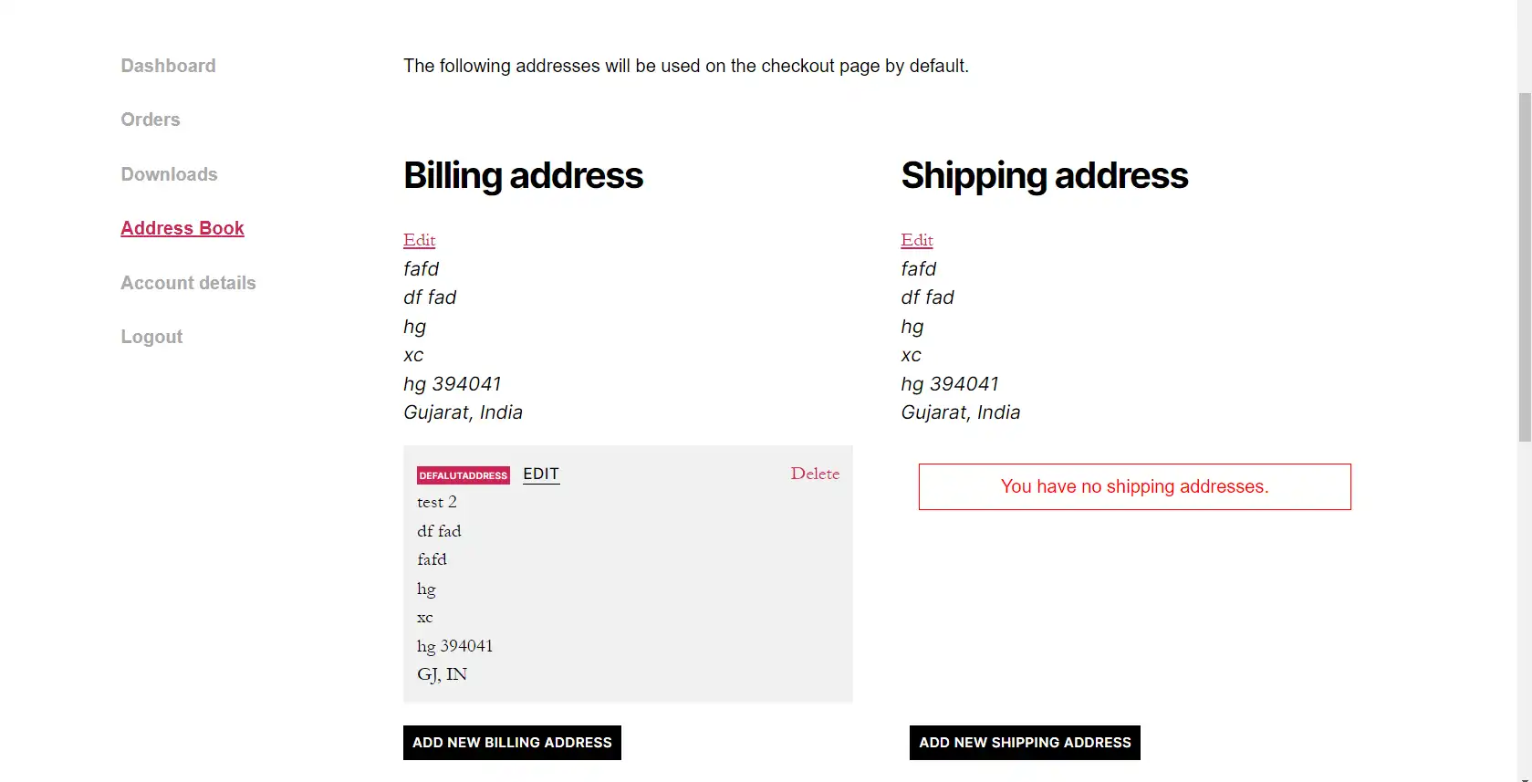 Download web tool or web app Different Shipping And Billing Address