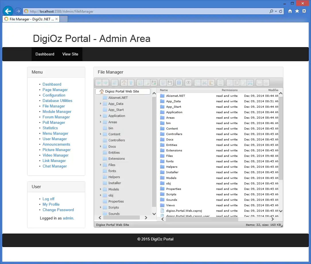 Download web tool or web app DigiOz .NET Portal to run in Windows online over Linux online