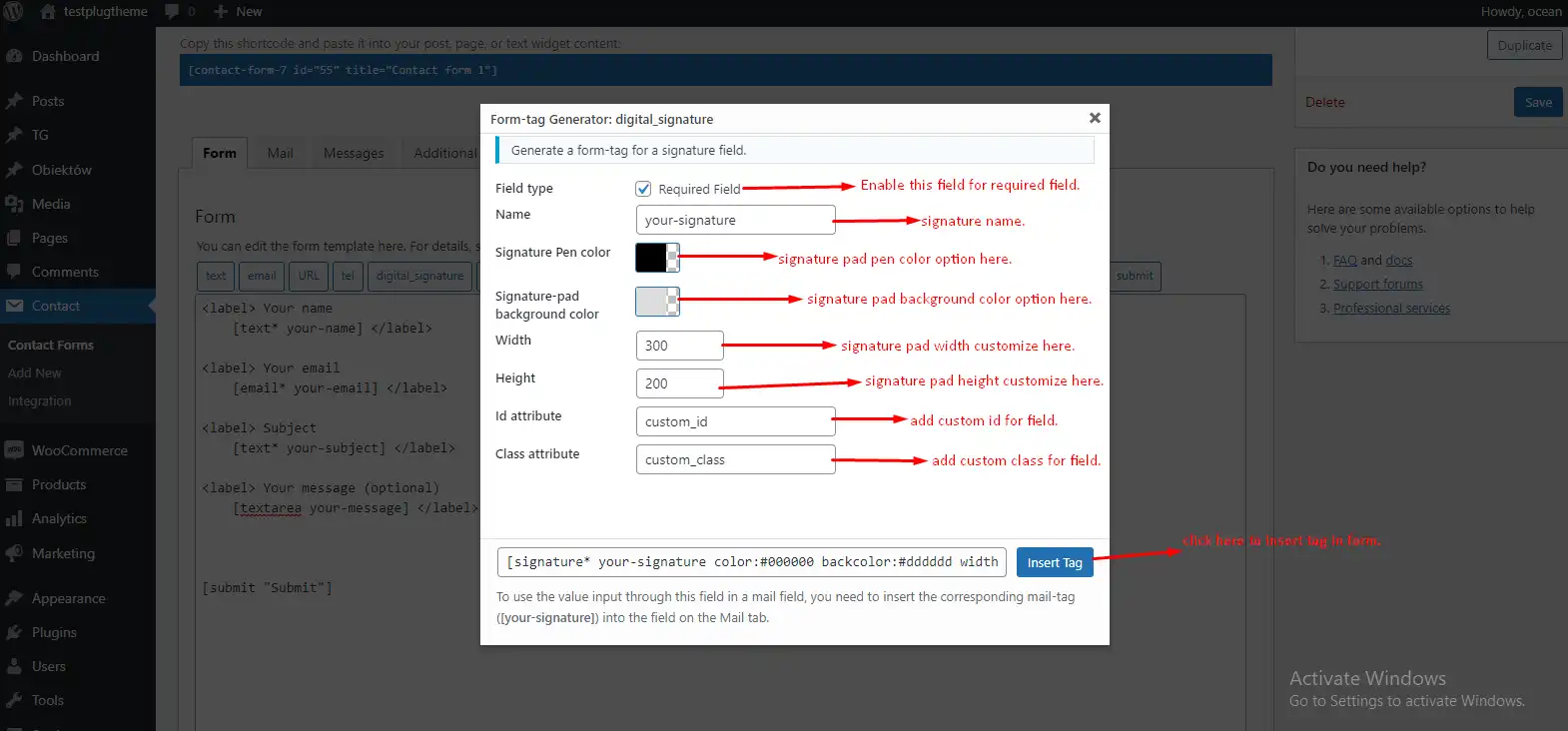 Download web tool or web app Digital Signature For Contact Form 7