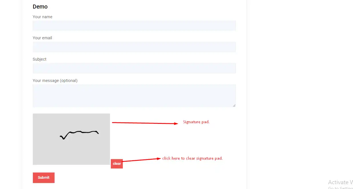 Download web tool or web app Digital Signature For Contact Form 7