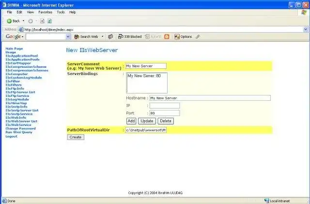 Download webtool of webapp Di IIS Web Manager
