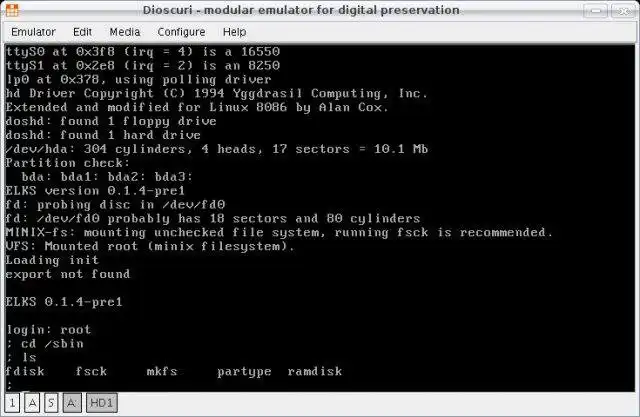 Unduh alat web atau aplikasi web Dioscuri - emulator modular untuk dijalankan di Linux online