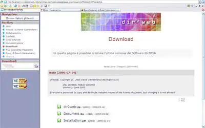 הורד את כלי האינטרנט או את אפליקציית האינטרנט dir2web CMS הממשק האינטרנטי להפעלה ב-Linux באופן מקוון