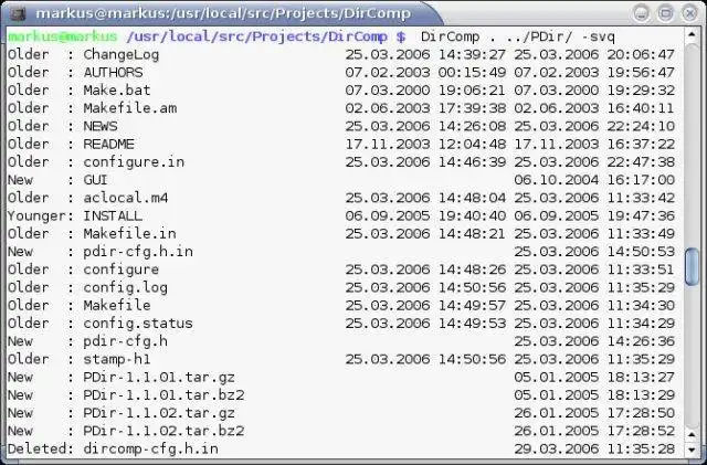 Download web tool or web app DirComp
