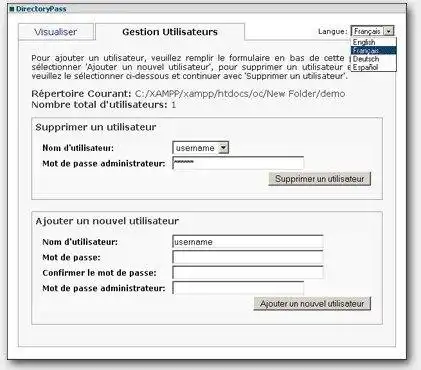 Télécharger l'outil Web ou l'application Web DirectoryPass