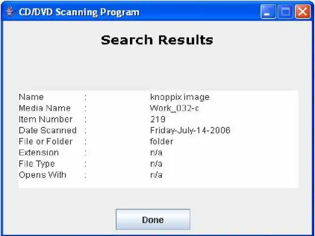 Download web tool or web app Disc Indexing and Archive Searching Tool