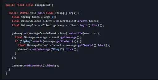Download web tool or web app Discord4J