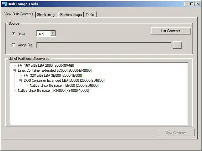 Download web tool or web app Disk Image Tools