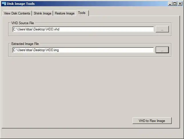 Download web tool or web app Disk Image Tools