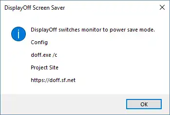 Download web tool or web app Display Power Off Utility